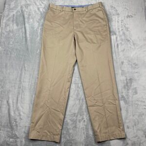 Brooks Brothers Clark Advantage Chino Pants Mens 36x32 Beige Straight Mid Rise